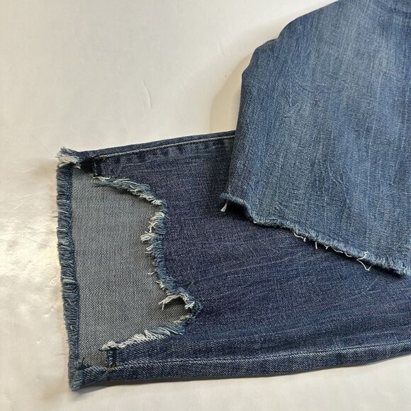 Kut From The Kloth Jeans Womens 24W Reese Ankle Straight Denim Blue Fray NEW - Picture 13 of 13